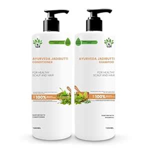 GIR Ayurveda Jadibutti Shampoo 1L & Conditioner 1L Pack – With 10 ...