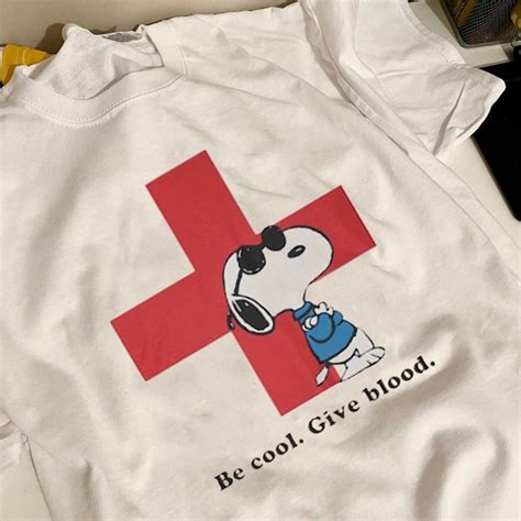 American Red Cross Snoopy Give Blood Shirt Snoopy Donate - Etsy