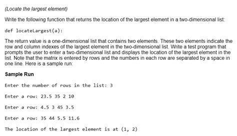 Image result for Write a Python Program to Find a Largest Element in a List L