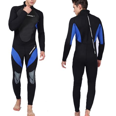 Premium 3mm Neoprene Wetsuit Men Scuba Diving Wetsuit Full Suit Long ...