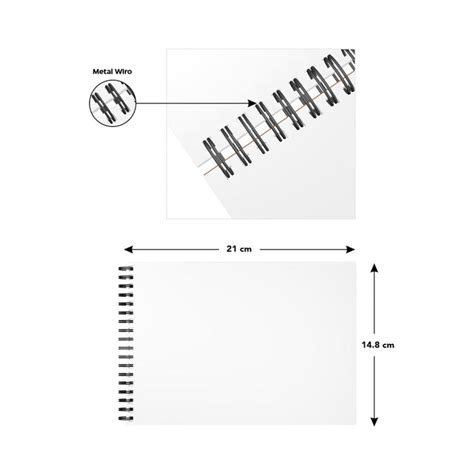Mixed Media Sketchbook, A5, (Pack of 4) 50 Sheets, 140 GSM – Portrait ...