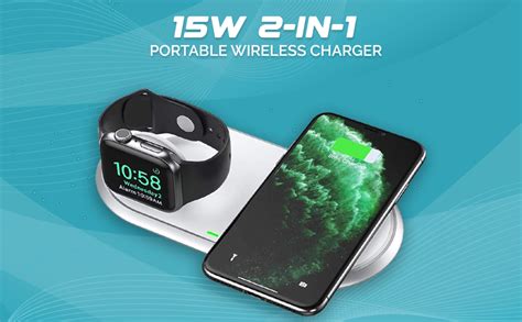 JCBL ACCESSORIES Choe-tech 2-in-1 Wireless Charger 15W Fast Charging ...