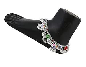 Charms Silver Plated Anklets for Women Stylish : Amazon.in: Fashion