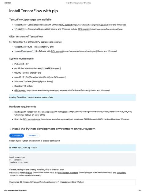 Install Tensorflow Python 的图像结果