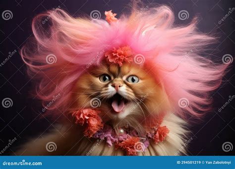 Cat With Wig
