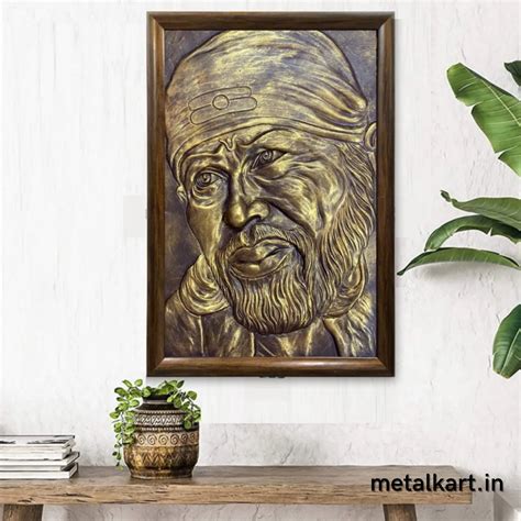 Sai Baba 3D Wall Hanging (36 x 24 Inches) - Punam Metalcrafts