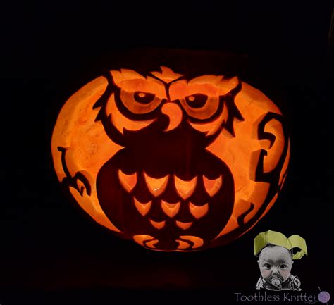 Easy Owl Pumpkin Carving Pattern