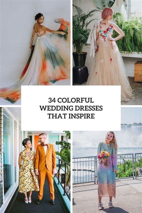 colorful wedding dresses