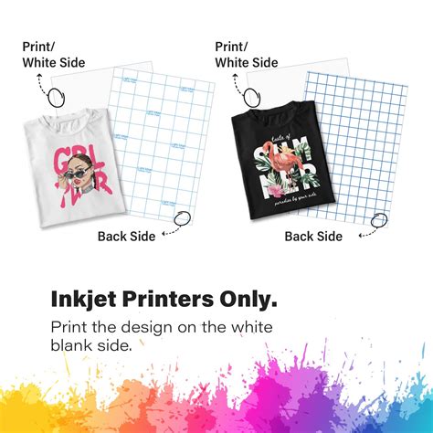 how to use vision inkjet dark heat transfer paper with transfer film ...