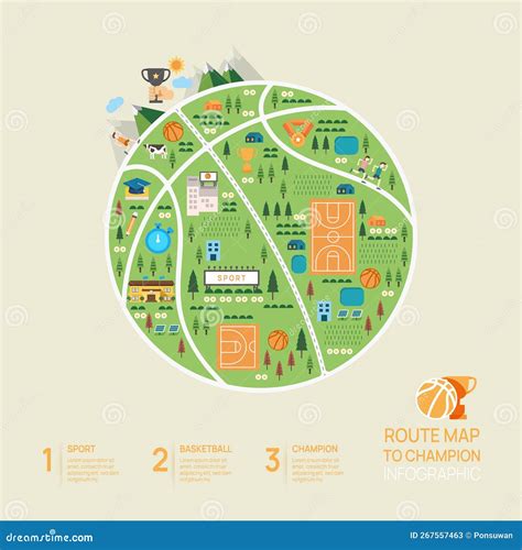 Basketball Road Map Timeline Infographic Template. Sport Milestone ...