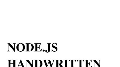 Node js Handwritten Notes - NODE HANDWRITTEN NOTES nedece L v NG Vi els ...