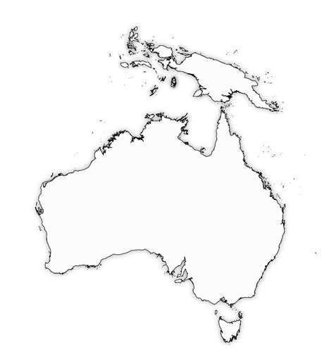 Map Of Australia Unmarked