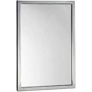Bobrick 165 Series 430 Stainless Steel Channel Frame Glass Mirror ...