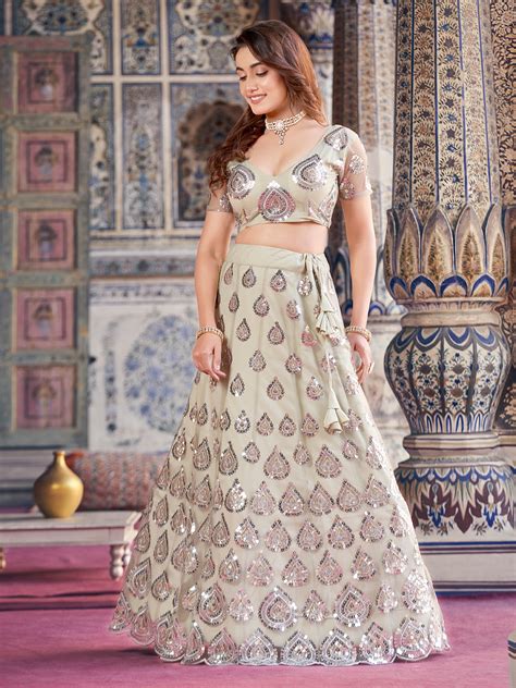 Buy Fabulous Sea Green Color Thread Embroidered Soft Net Designer ...