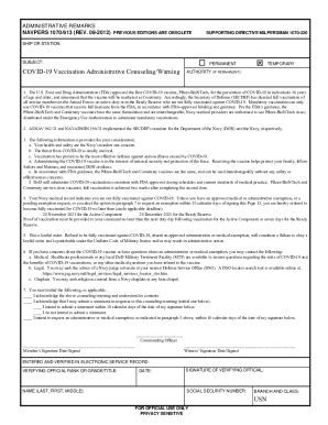 Fillable Online NAVPERS 1070613 - Notre Dame Naval ROTC Fax Email Print ...