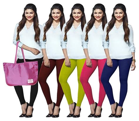 Buy LUX LYRA Women's Cotton Ankle Length Leggings (Multicolour, Free ...