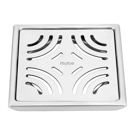 Emerald Square 304-Grade Floor Drain (6 x 6 Inches) - by Ruhe – Ruhe