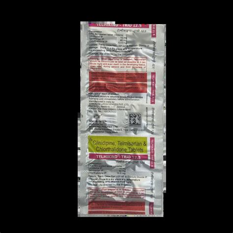 TELMIKIND TRIO 12.5MG TABLET 10'S Price, Uses, Side Effects ...