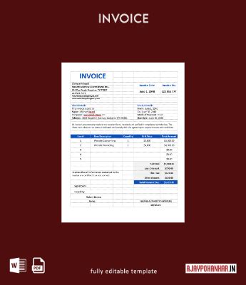 instant access professional advertising agency invoice template 1