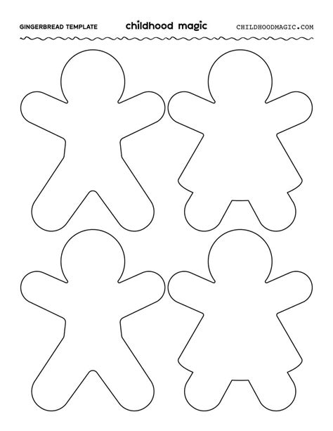 Gingerbread Man Stencil Printable - Printable Paper Crafts