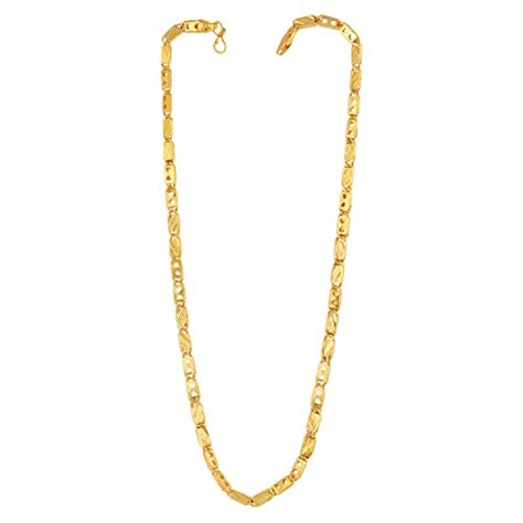 Buy MEENAZ Chain for Men Boys Husband gents boyfriend Stylish golden ...