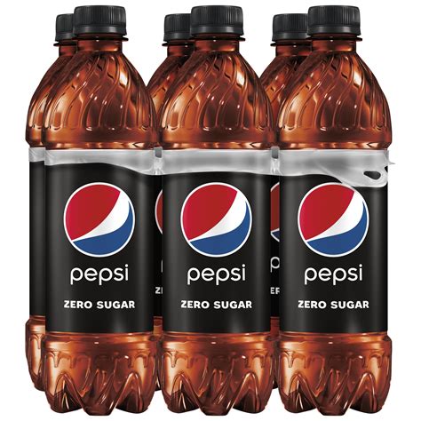 Pepsi Cola Zero Sugar Soda Pop, 16.9 oz, 6 Pack Bottles – Walmart ...