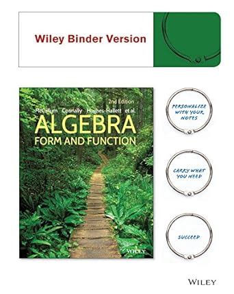 Buy Algebra + Wileyplus: Form and Function Book Online at Low Prices in ...