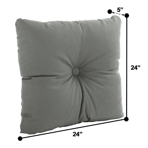 Charcoal Canvas Tufted Back Cushion | At Home