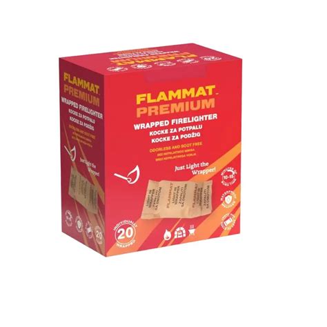 Flammat kocke za podžig PREMIUM - 20 posamezno zavitih kock v škatli