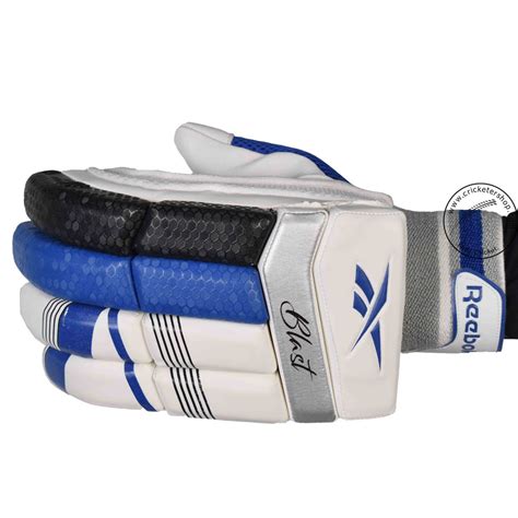 Reebok Blast Cricket Batting Gloves Mens Size @ Left Back View