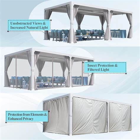 MELLCOM Louvered Pergola 12x24, Aluminum Pergola India | Ubuy