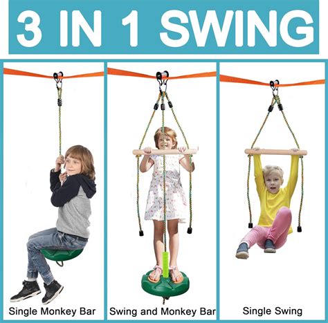 Buy FAETKLC Zipline Kits for Backyard Zip Line for Kids and Adults 52FT ...