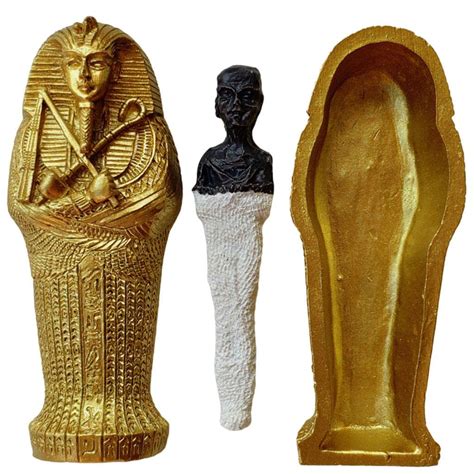 Buy CALANDIS® Ancient Egyptian Coffin with Mummy Figurines Statue for ...