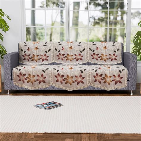 Kuber Industries (Set of 6) Stylish & Durable Cotton Sofa Covers 3 ...