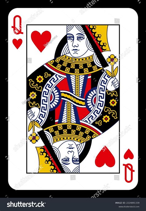 Queen Hearts Playing Card