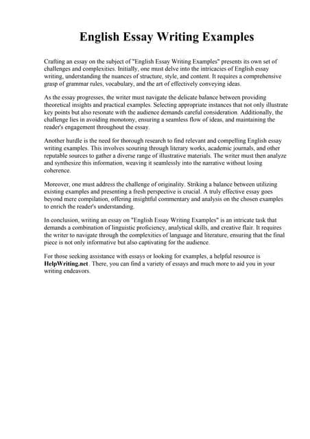 Image result for Essay-Writing Examples