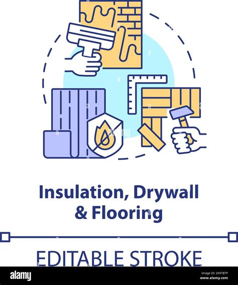 Insulation, drywall and flooring concept icon Stock Vector Image & Art ...