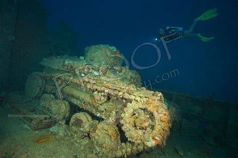 Chris Crumley Photography Tank on main deck of sunken ship Nippo Maru ...