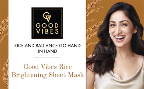 Buy Good Vibes Brightening Sheet Mask - Rice (20 ml) Online at Low ...