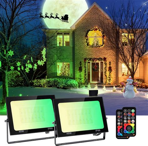 Buy Litake LED Flood Light Outdoor, 400W Equivalent RGB Floodlight with ...