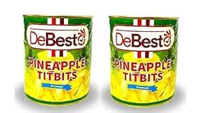 De Besto Pineapple Titbits Pack of 2 X 850g : Amazon.in: Grocery ...