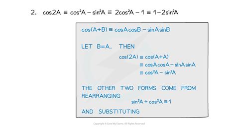 How to Derive Double Angle Formulas a Level 的图像结果