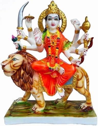 Buy KRISHNAGALLERY1 Marble Dust Sherawali Mata Durga Ma Murti Statue ...