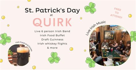 St. Patricks Day Party at Quirk, Quirk Hotel Charlottesville, 17 March ...