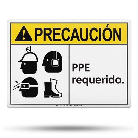 PPE Requerido Sign - Aluminum PPE Signs | TRADESAFE