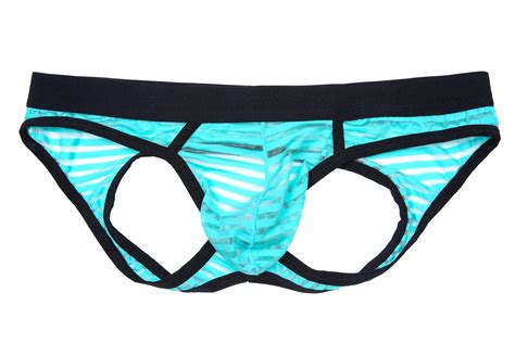 Buy 4UFITMen's Semi-Transparent Jockstrap Thong Underwear T-Back Thong ...