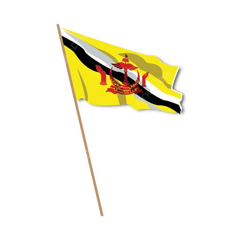 Flag Of Brunei Darussalam, Flag, Brunei Darussalam, Brunei Watercolor ...