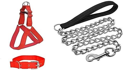 SENAPATI Small Dog Puppy Harness Adjustable, Belt And Collar Combo Set ...