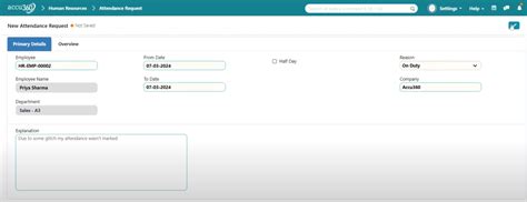 Attendance Request | ACCU360 Documentation