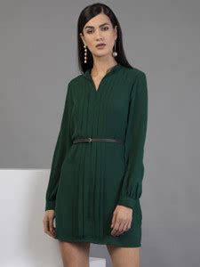 FABALLEY Women Shirt Green Dress - Buy FABALLEY Women Shirt Green Dress ...